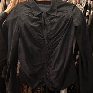 Shirt with Tie at neckline